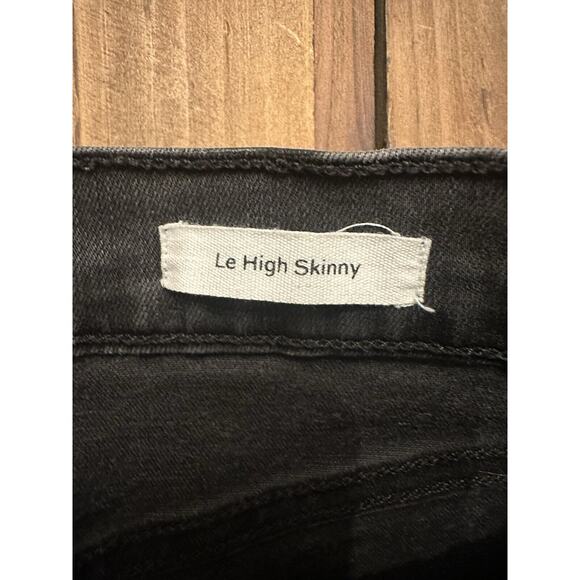 Frame Jeans Size 28 Women’s Le High Skinny Black Denim Stretch Classic - Picture 7 of 15